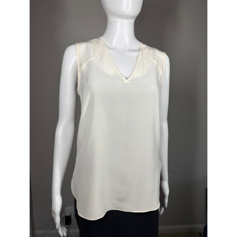 Rachel Roy 100% Silk Cream White Sleeveless Tank Blouse Size XS - Picture 6 of 6